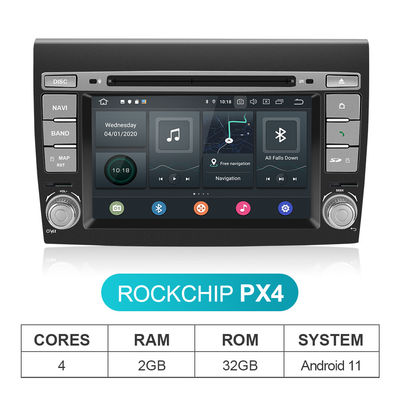 Fiat Bravo Android 11 Auto Stereo1024*600p Touch screen met GPS-Navigatie